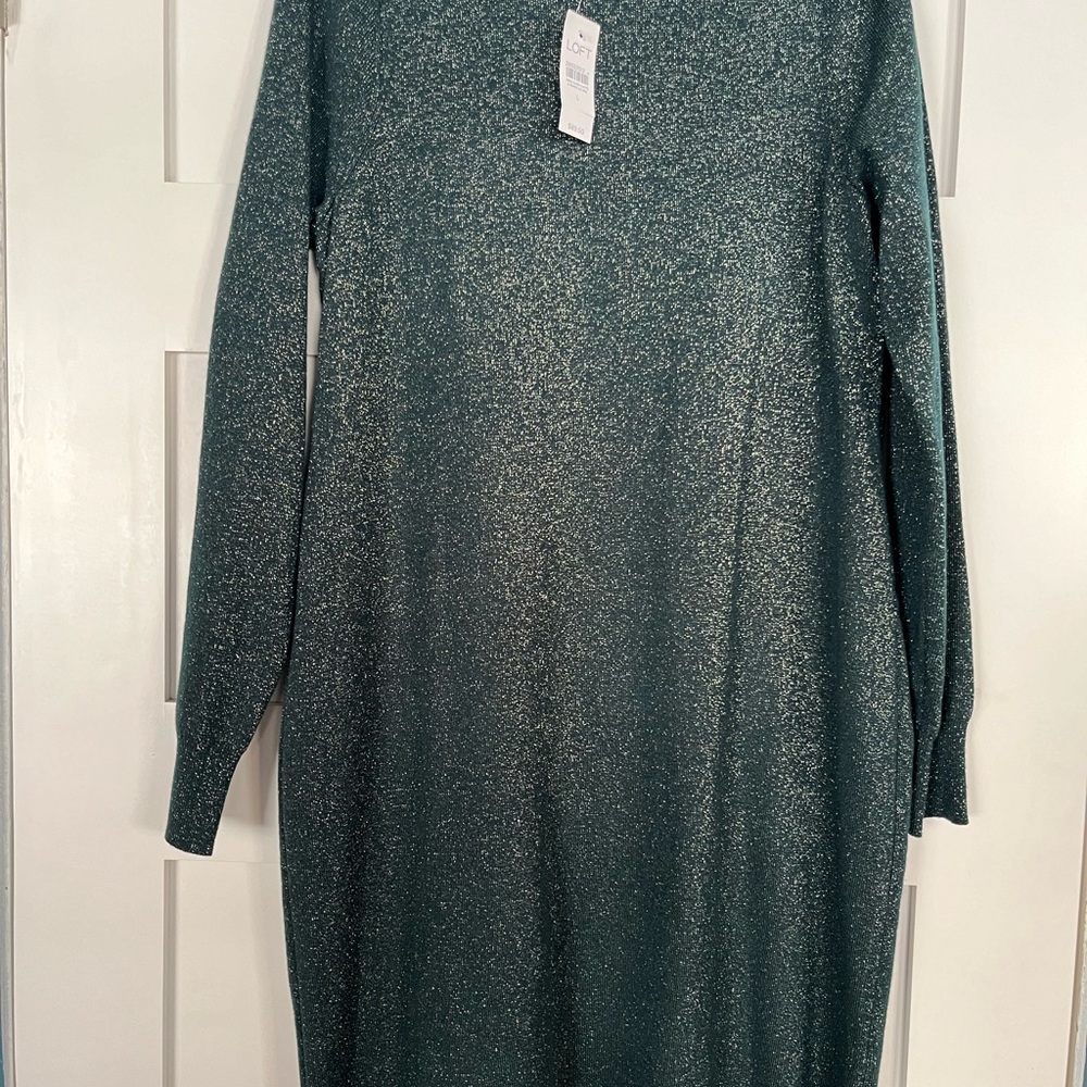NWT LOFT Glitter Sweater Dress